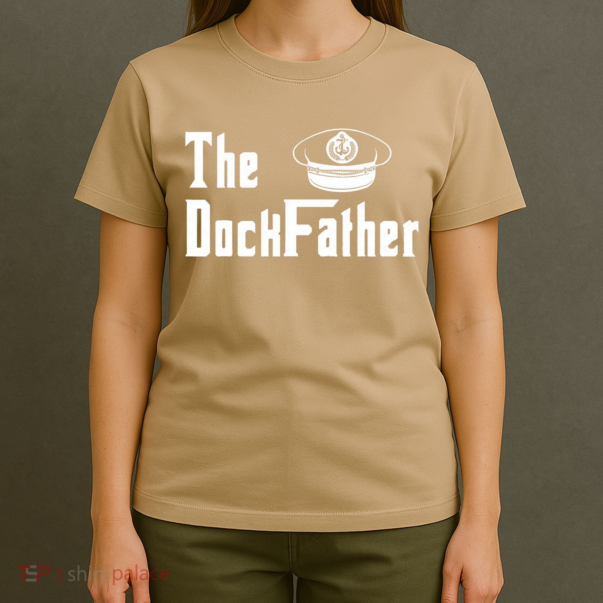 The Dock Father Captain Of The Boat Dad Funny Fathers Day T-Shirt