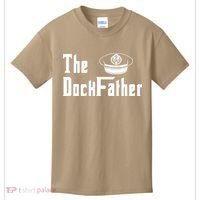 The Dock Father Captain Of The Boat Dad Funny Fathers Day Kids T-Shirt thumb 0