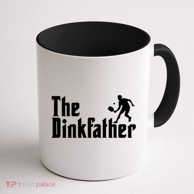The Dinkfather Funny Pickleball Coffee Mug back