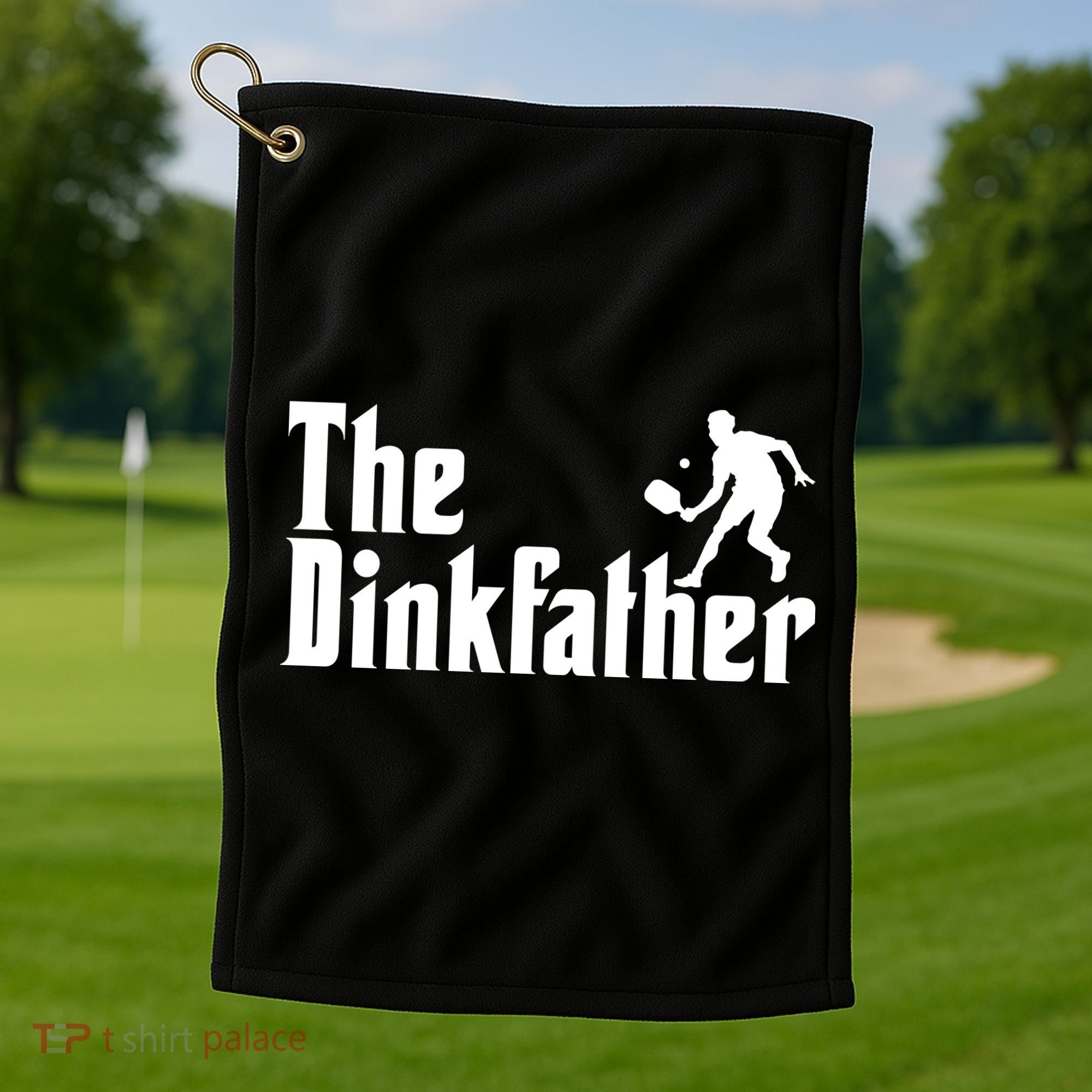 The Dinkfather Funny Pickleball Golf Towel