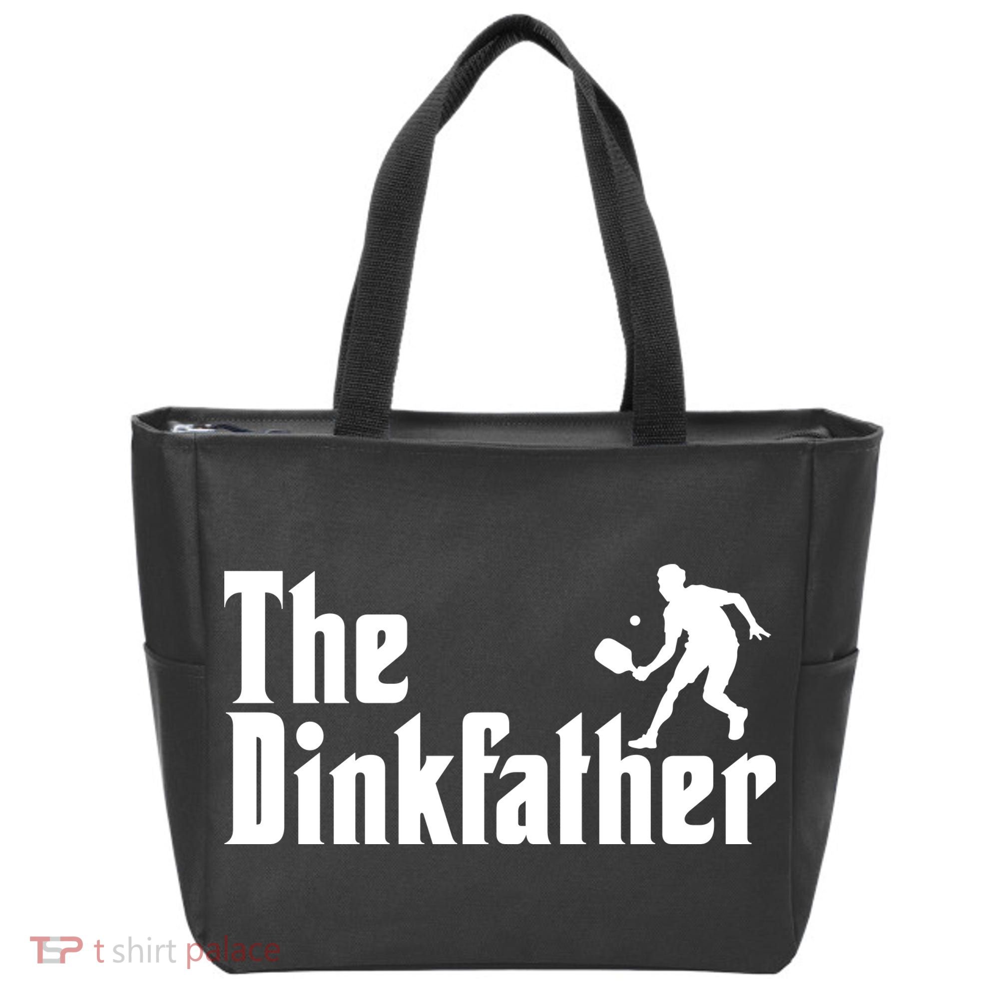 The Dinkfather Funny Pickleball Tote Bag