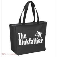 The Dinkfather Funny Pickleball Tote Bag thumb 2