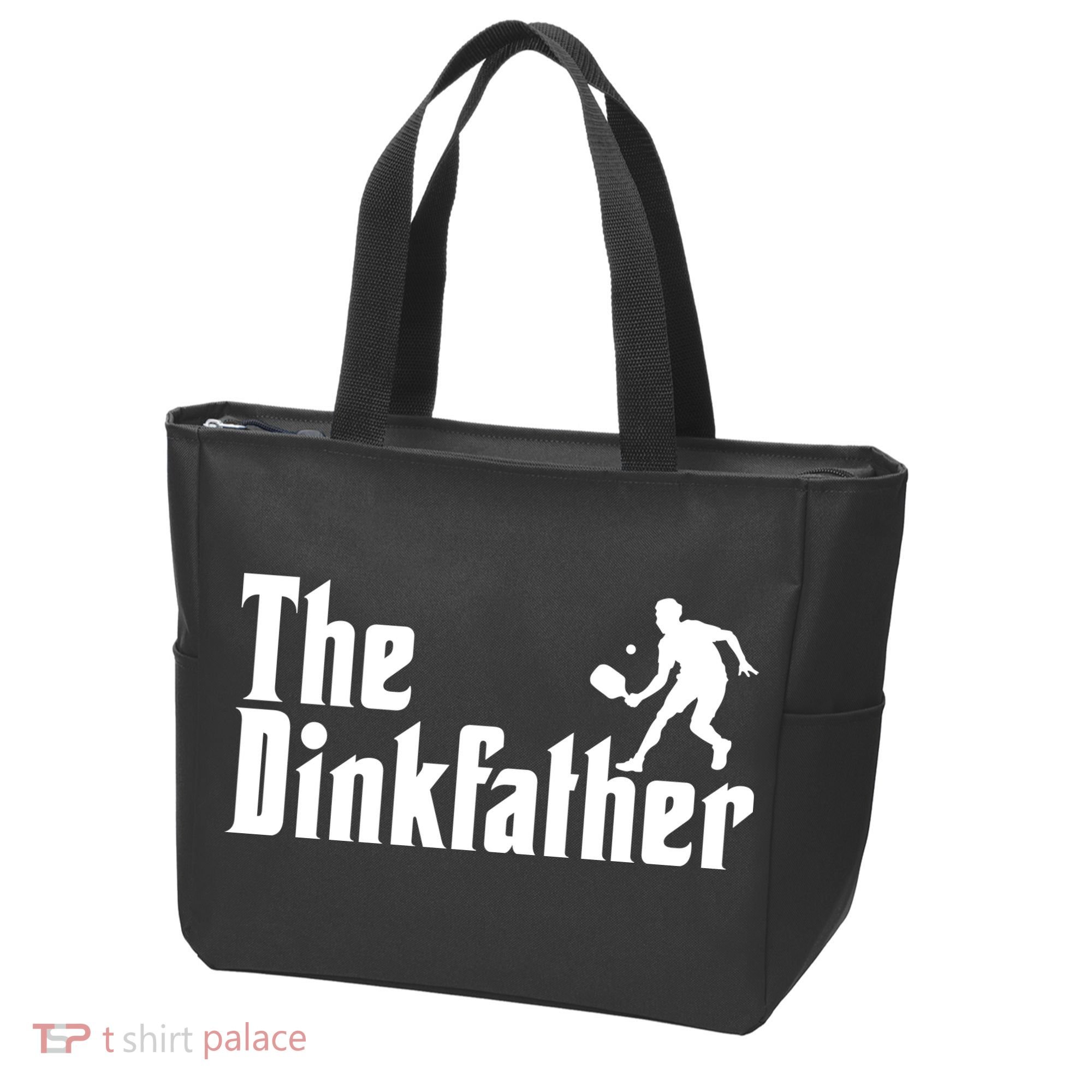 The Dinkfather Funny Pickleball Tote Bag