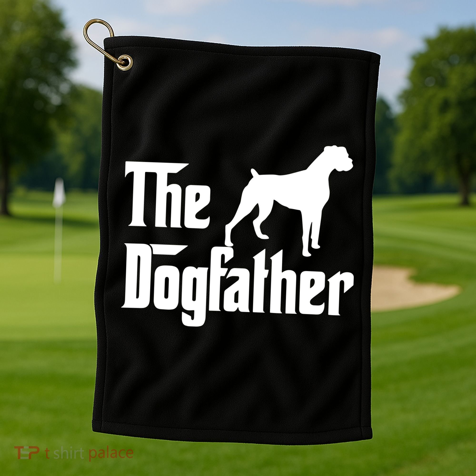 The Dog Father T Boxer Dog Lover Gift For Men Dad Golf Towel