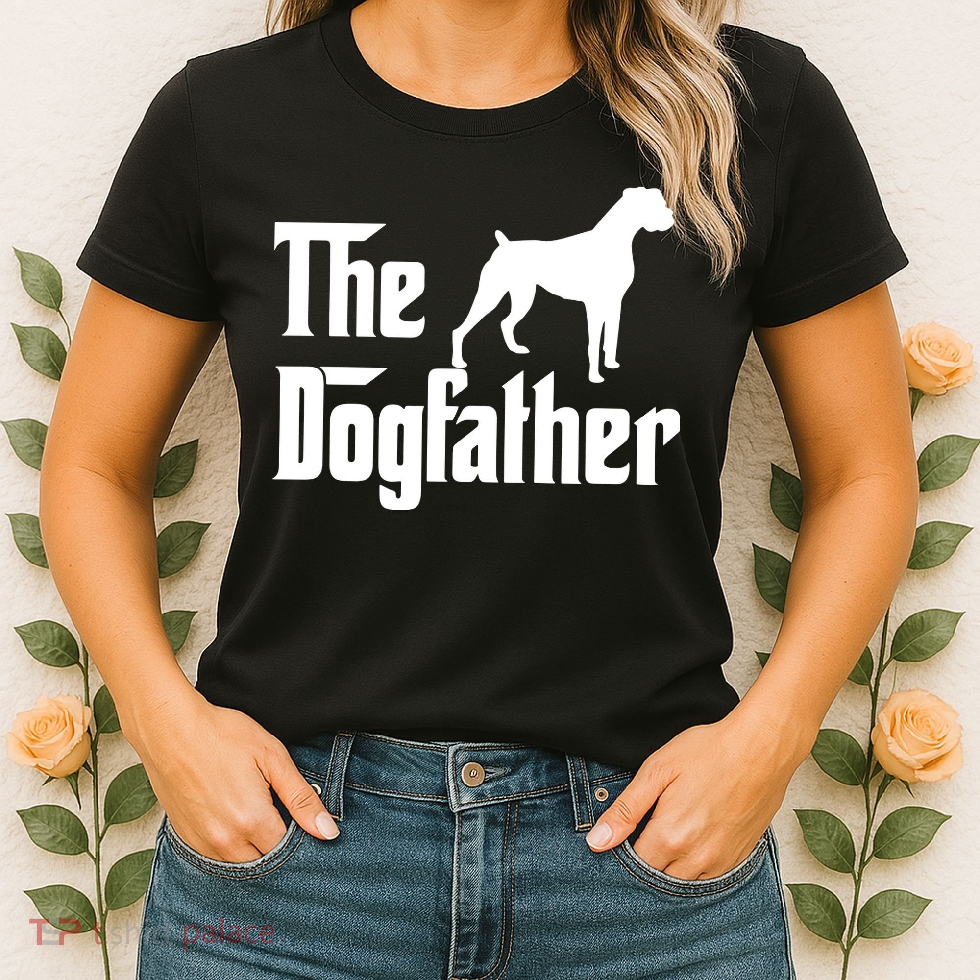 The Dog Father T Boxer Dog Lover Gift For Men Dad Women's T-Shirt