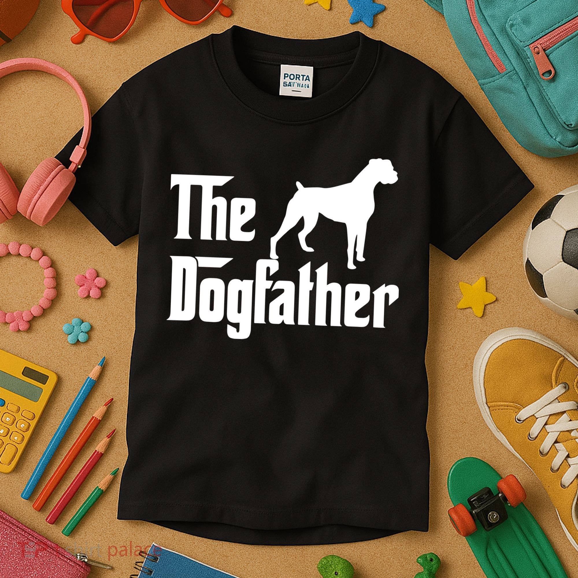 The Dog Father T Boxer Dog Lover Gift For Men Dad Kids T-Shirt