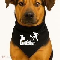 The Dink Father Pickleball Dad Funny Pickleball USA-Made Doggie Bandana thumb 1
