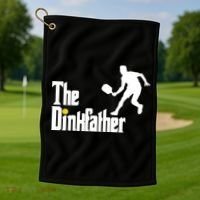 The Dink Father Pickleball Dad Funny Pickleball Golf Towel thumb 1