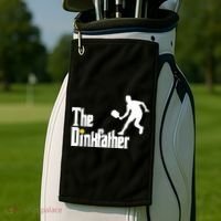 The Dink Father Pickleball Dad Funny Pickleball Golf Towel thumb 2