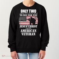 Two Died For You Jesus And American Gift Memorial Gift Women's Sweatshirt thumb 0