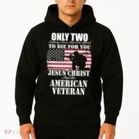 Two Died For You Jesus And American Gift Memorial Gift Hoodie thumb 2