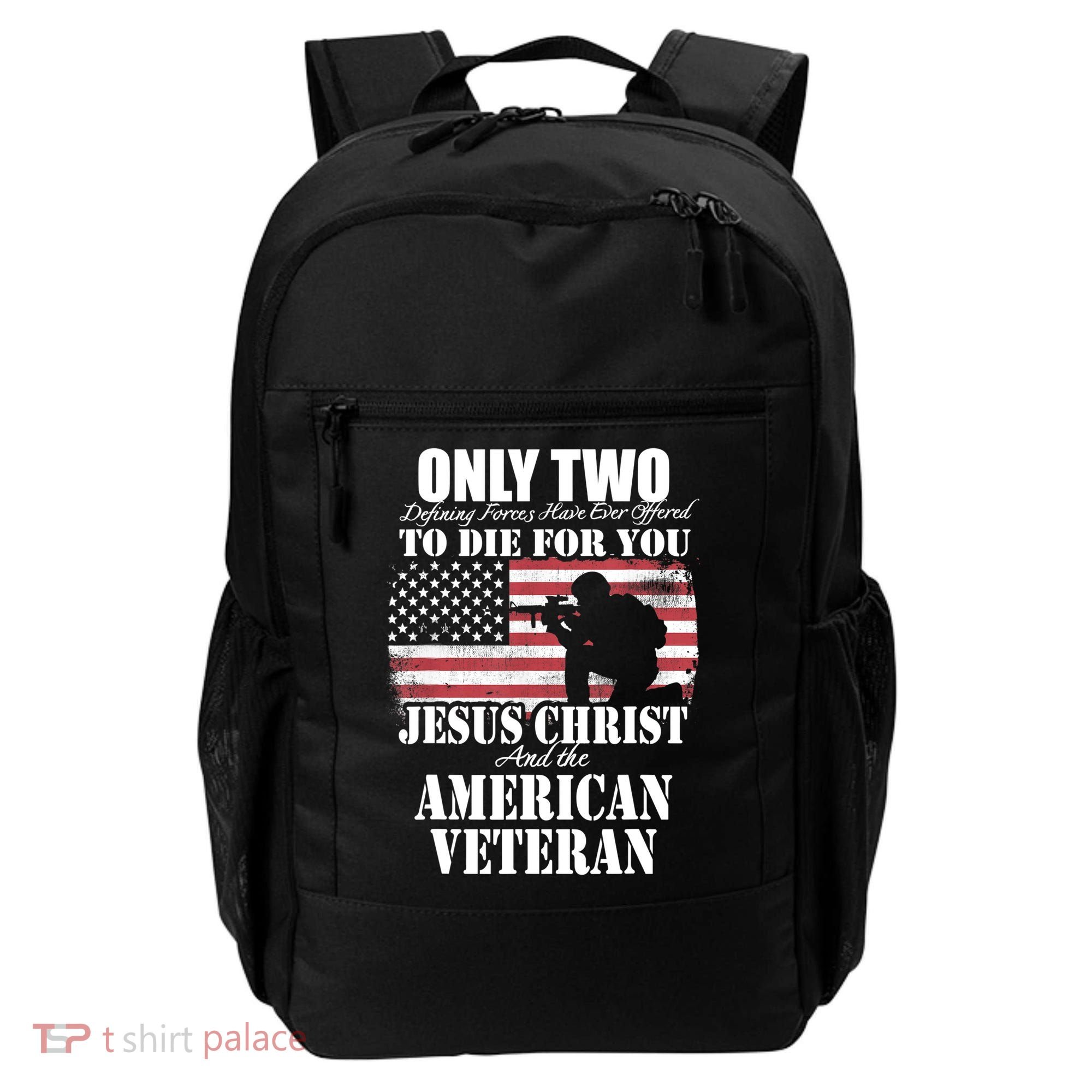 Two Died For You Jesus And American Gift Memorial Gift Backpack