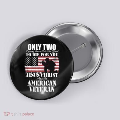Two Died For You Jesus And American Gift Memorial Gift Button