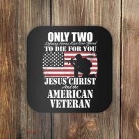 Two Died For You Jesus And American Gift Memorial Gift Coaster thumb 0