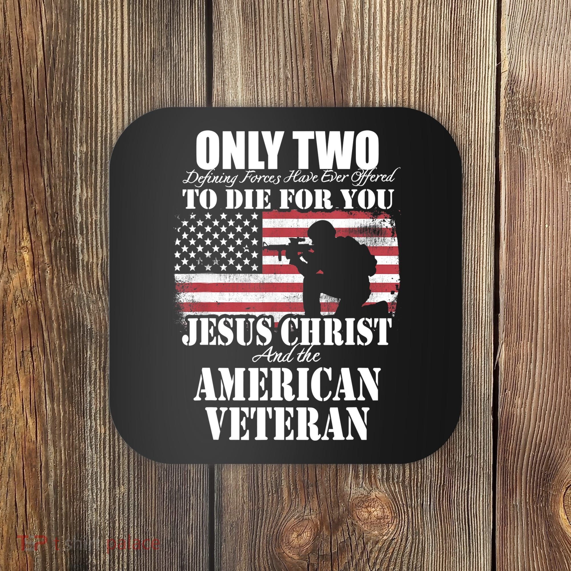 Two Died For You Jesus And American Gift Memorial Gift Coaster