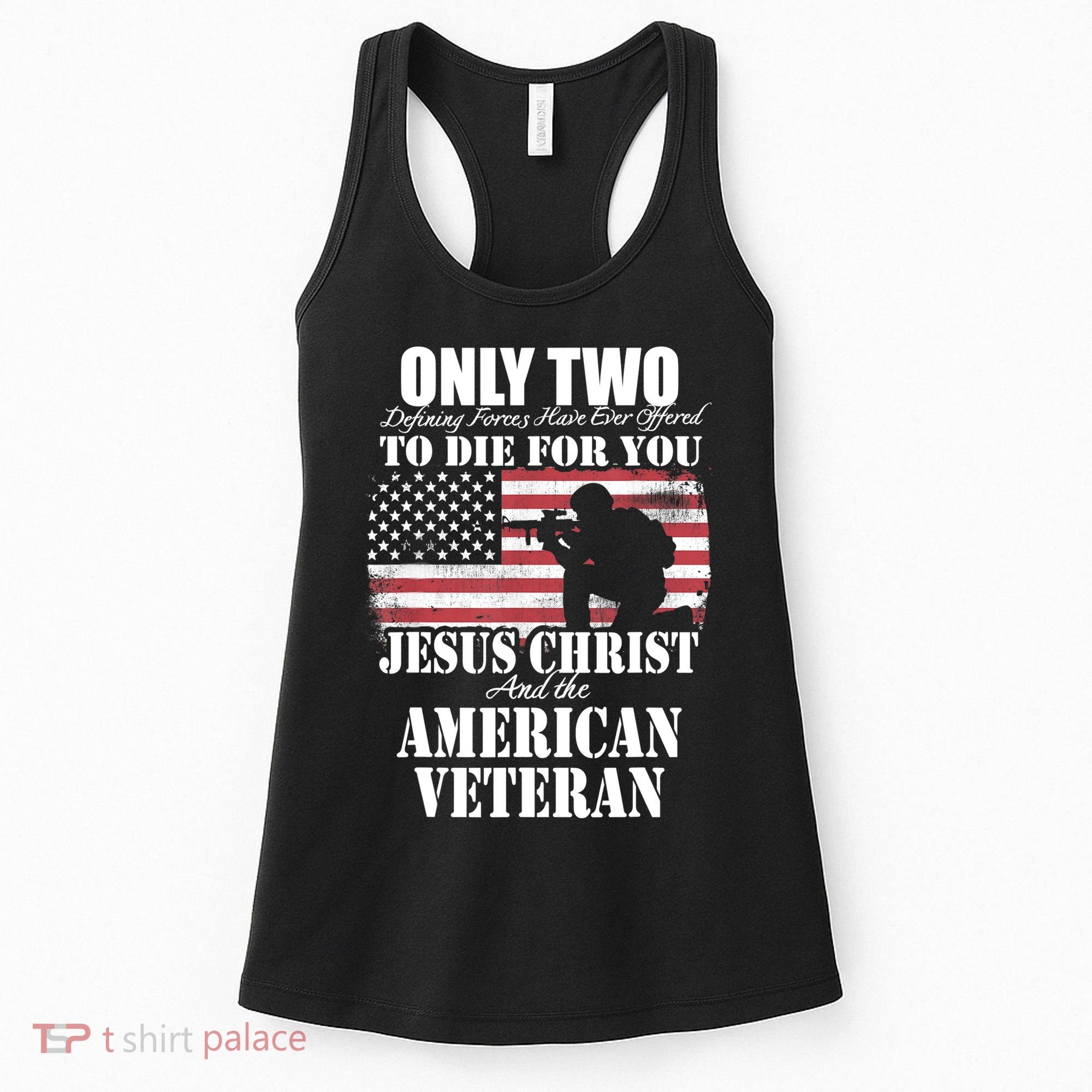 Two Died For You Jesus And American Gift Memorial Gift Women's Tank Top