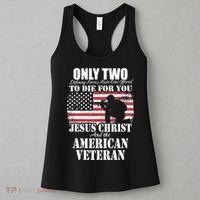 Two Died For You Jesus And American Gift Memorial Gift Women's Tank Top thumb 3