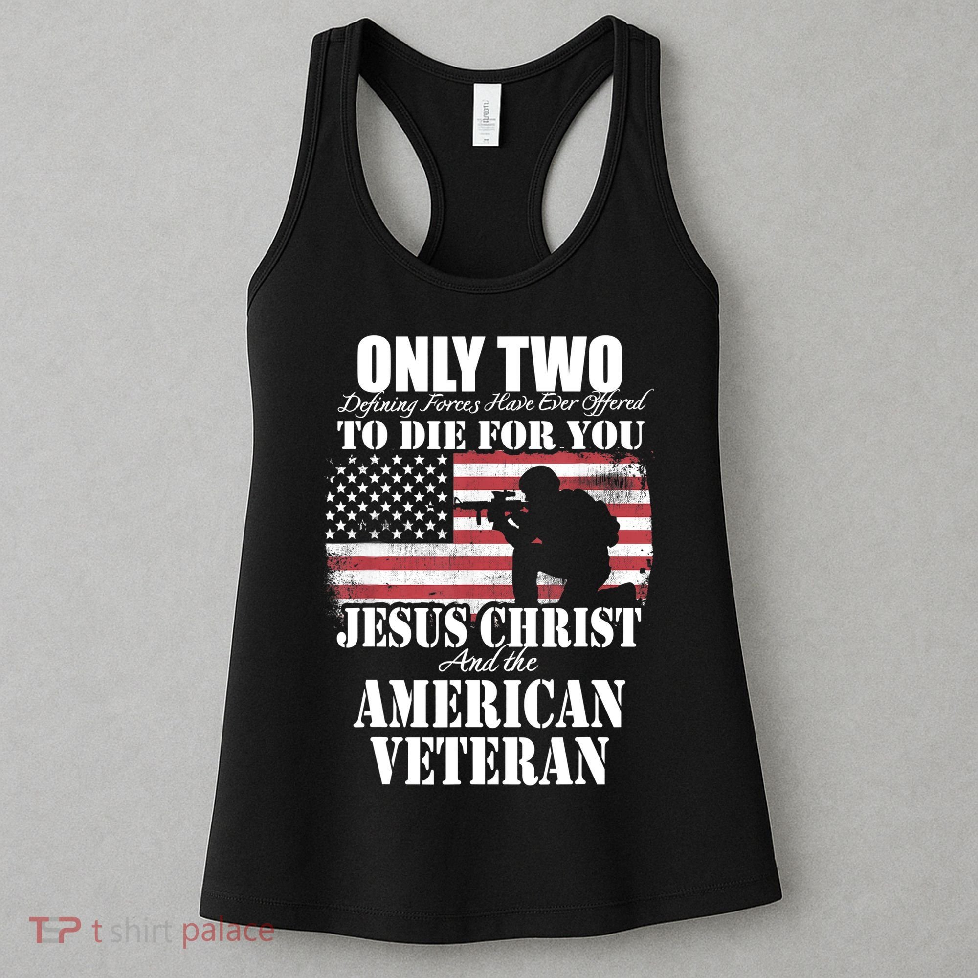 Two Died For You Jesus And American Gift Memorial Gift Women's Tank Top