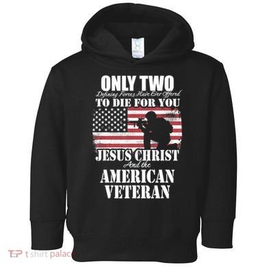 Two Died For You Jesus And American Gift Memorial Gift Toddler Hoodie