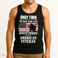 Two Died For You Jesus And American Gift Memorial Gift Tank Top thumb 3