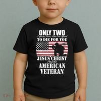 Two Died For You Jesus And American Gift Memorial Gift Toddler T-Shirt thumb 2
