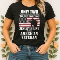 Two Died For You Jesus And American Gift Memorial Gift Women's T-Shirt thumb 2