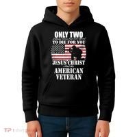 Two Died For You Jesus And American Gift Memorial Gift Kids Hoodie thumb 4
