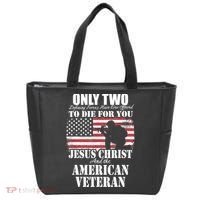 Two Died For You Jesus And American Gift Memorial Gift Tote Bag thumb 0