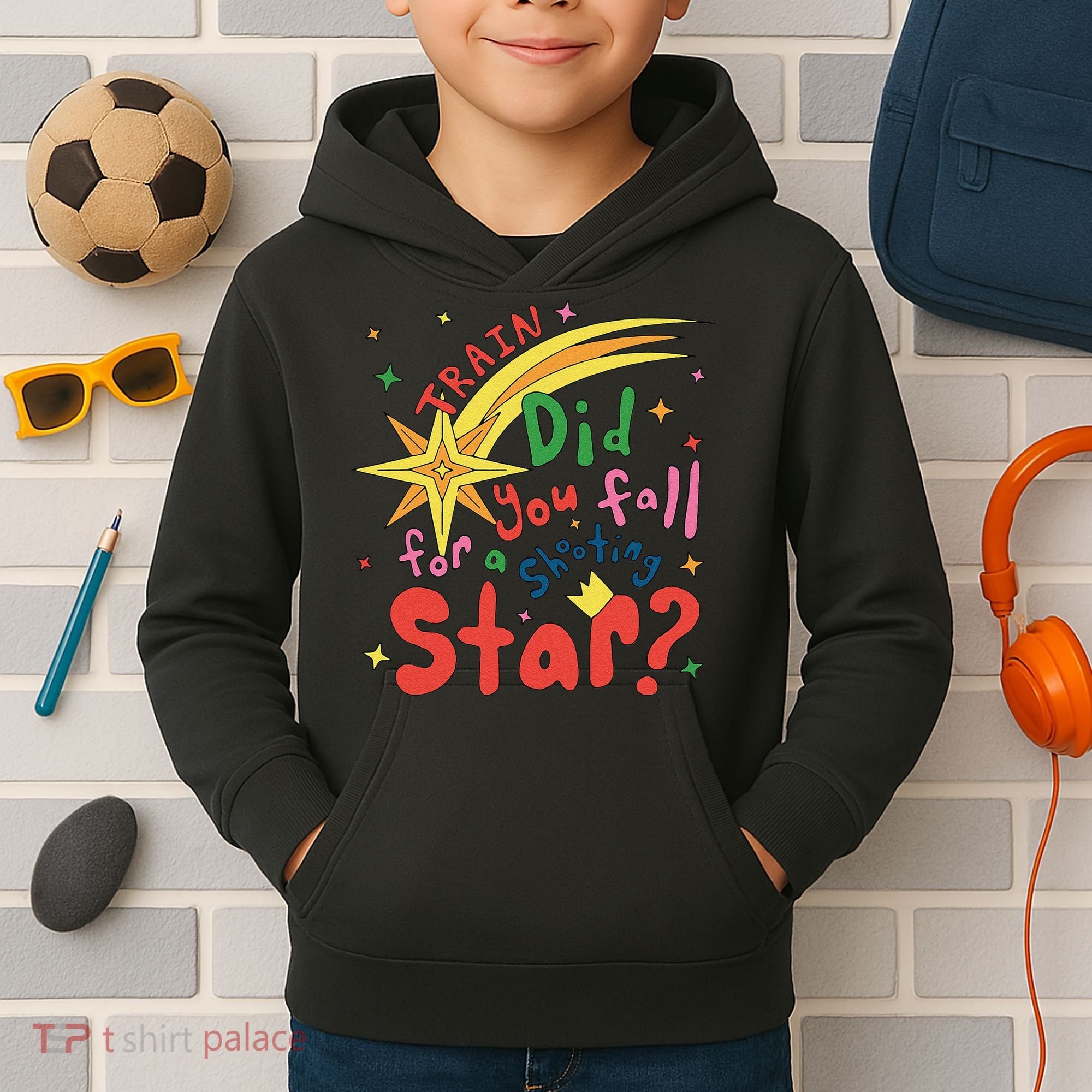 Train Did For You Fall Shooting Star Saying Kids Hoodie