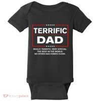 Terrific Dad Funny Donald Trump Fathers Day Gift Baby Bodysuit thumb 0