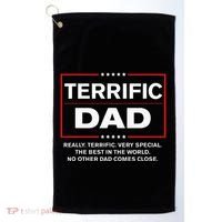 Terrific Dad Funny Donald Trump Fathers Day Gift Golf Towel thumb 0