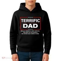 Terrific Dad Funny Donald Trump Fathers Day Gift Kids Hoodie thumb 4