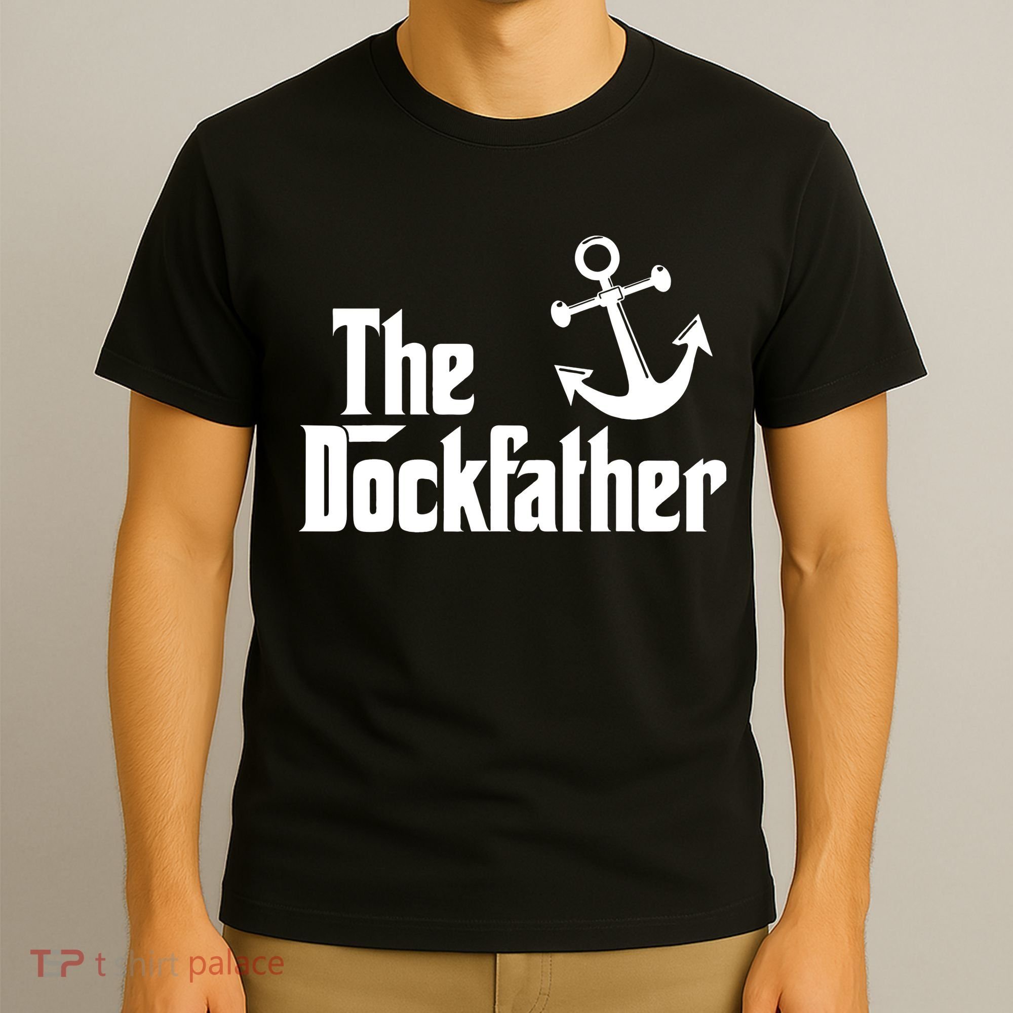 The Dockfather Funny Boating Fishing Boat Dad Captain Boater T-Shirt