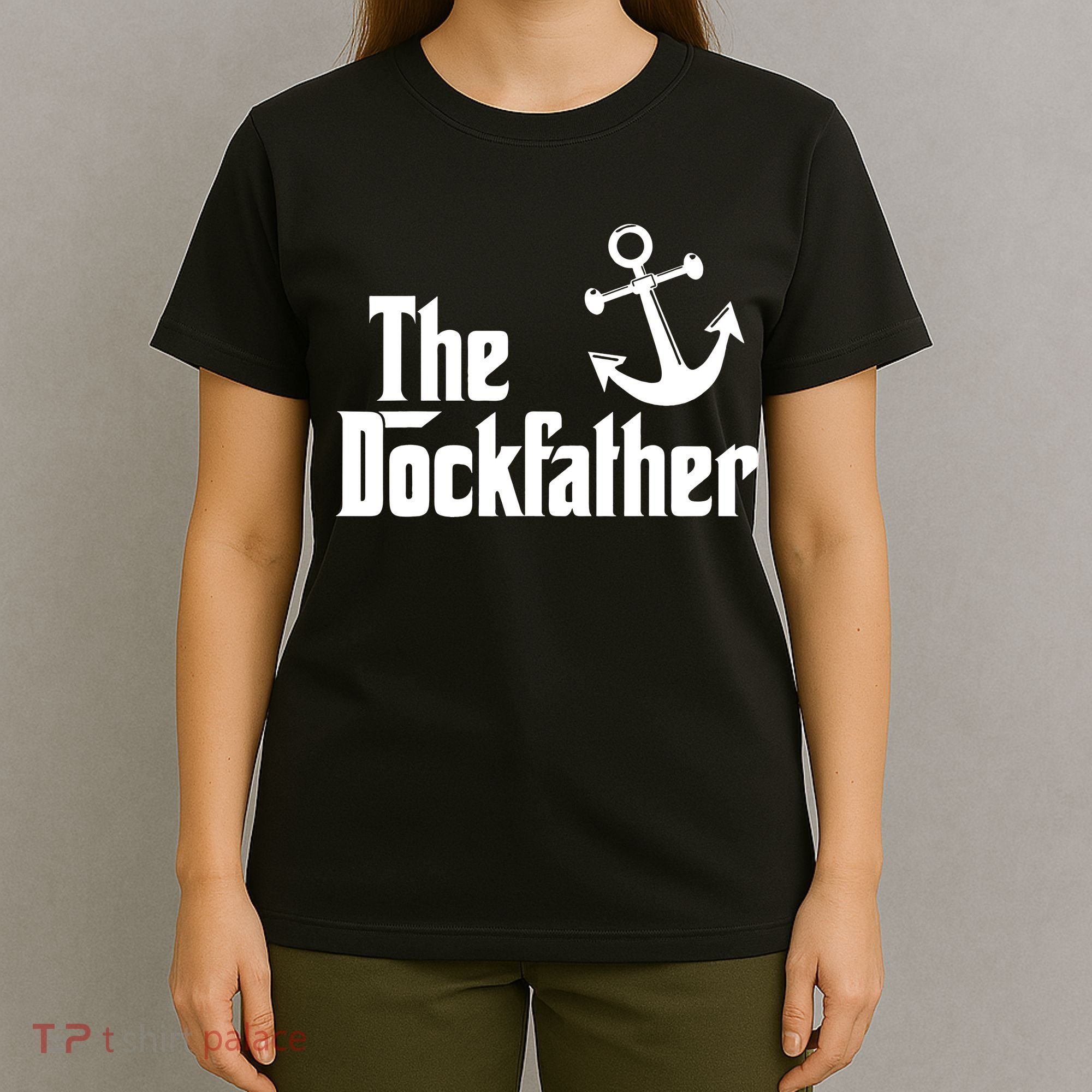 The Dockfather Funny Boating Fishing Boat Dad Captain Boater T-Shirt