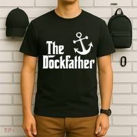 The Dockfather Funny Boating Fishing Boat Dad Captain Boater T-Shirt thumb 6