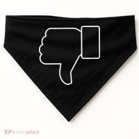 Thumbs Down Funny Jokes Sarcastic USA-Made Doggie Bandana thumb 0