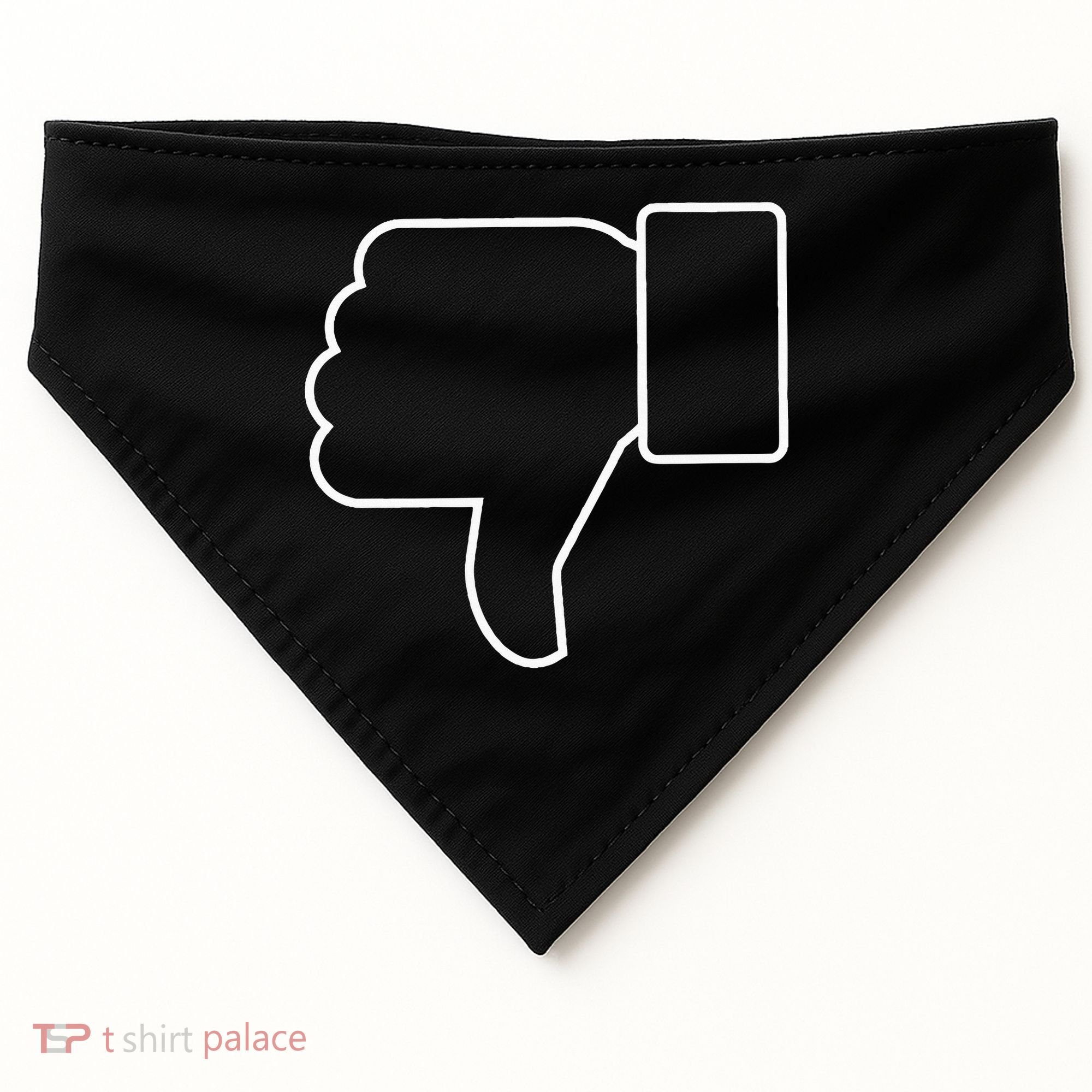 Thumbs Down Funny Jokes Sarcastic USA-Made Doggie Bandana