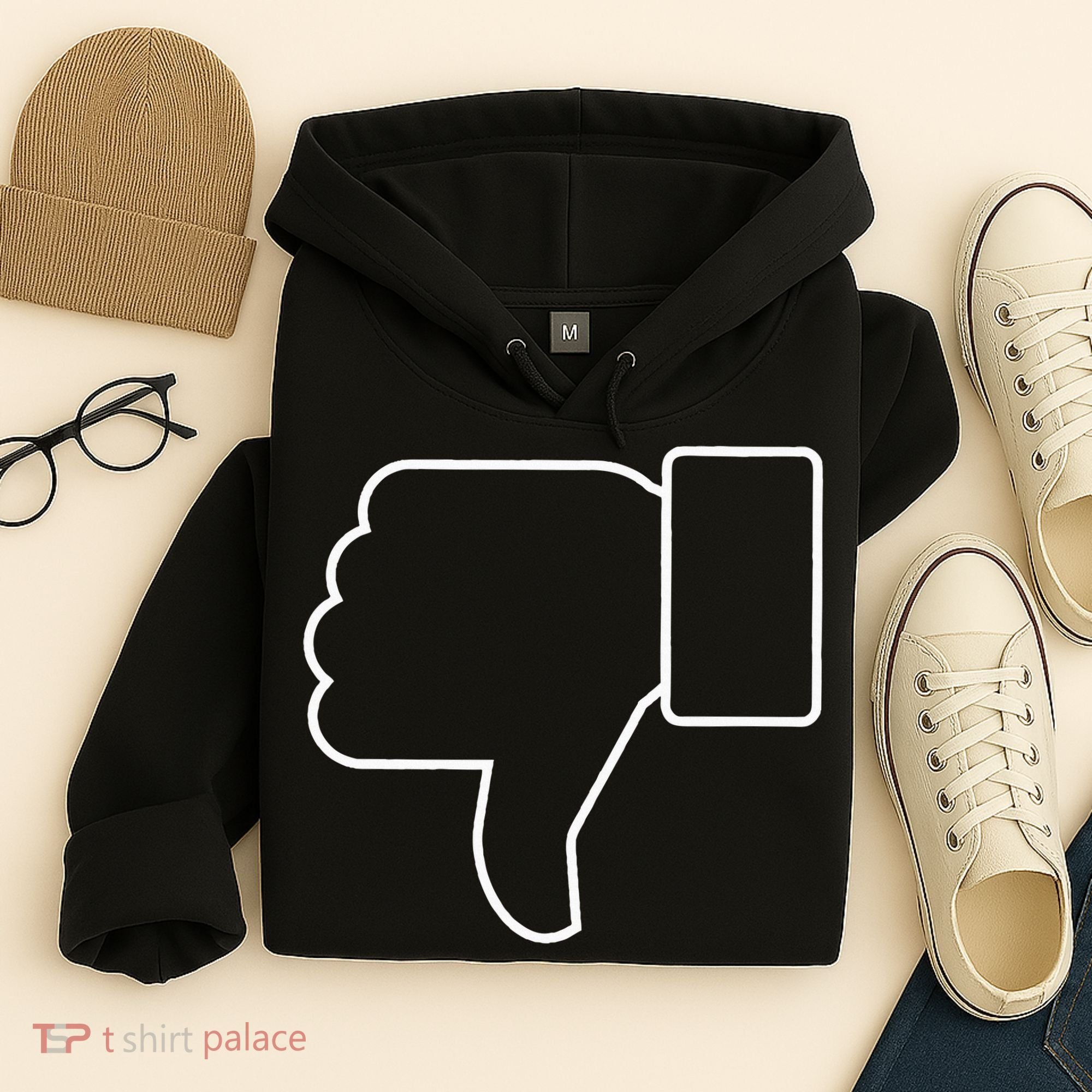 Thumbs Down Funny Jokes Sarcastic Hoodie