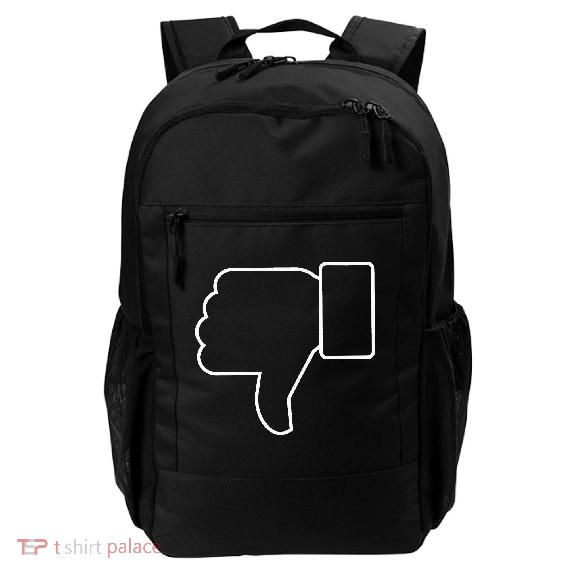 Thumbs Down Funny Jokes Sarcastic Backpack