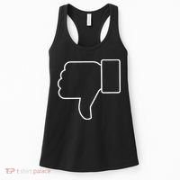 Thumbs Down Funny Jokes Sarcastic Women's Tank Top thumb 0