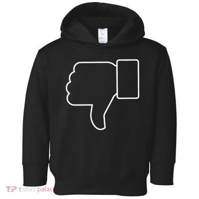 Thumbs Down Funny Jokes Sarcastic Toddler Hoodie