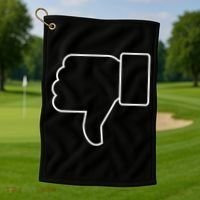 Thumbs Down Funny Jokes Sarcastic Golf Towel thumb 1
