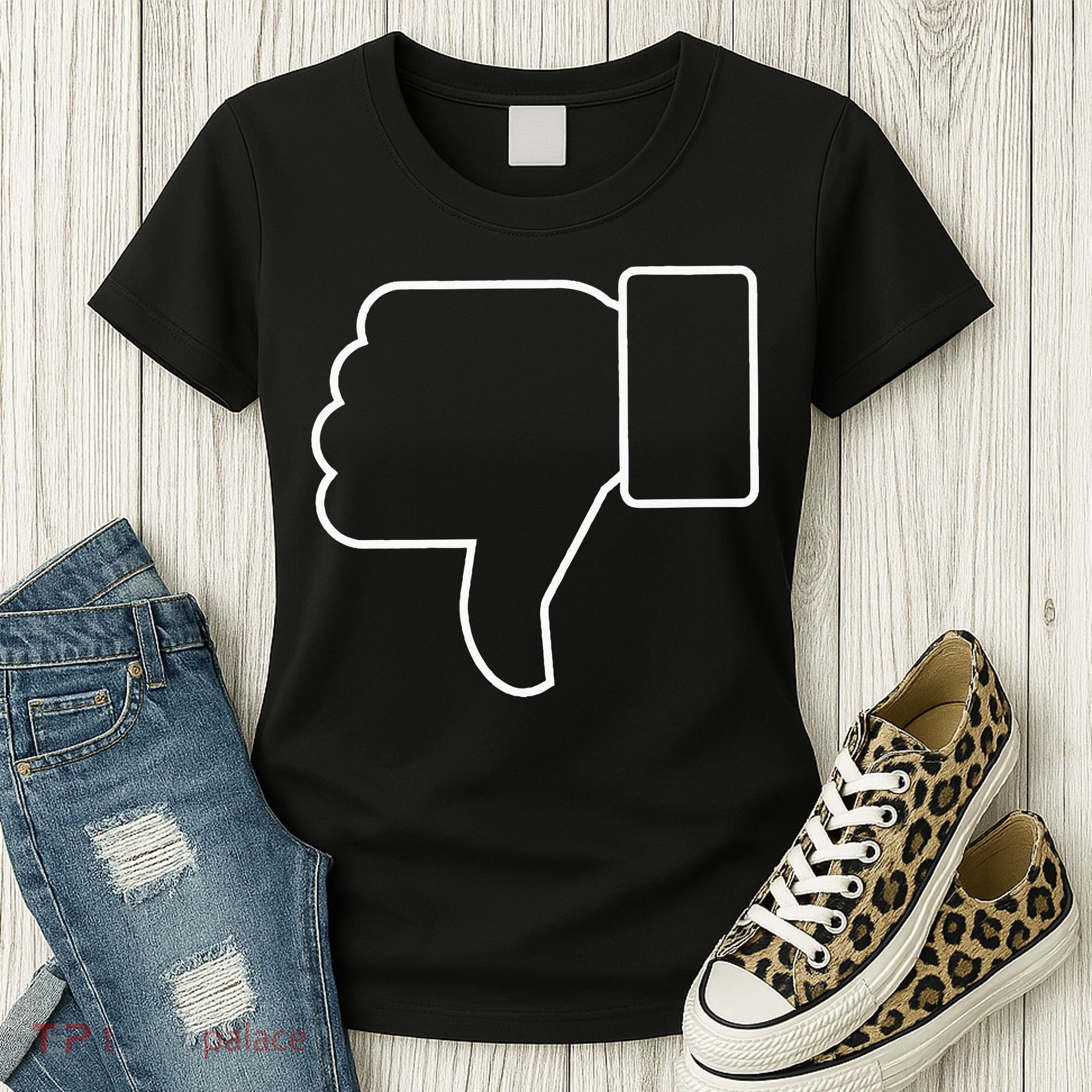 Thumbs Down Funny Jokes Sarcastic Women's T-Shirt