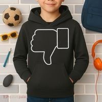 Thumbs Down Funny Jokes Sarcastic Kids Hoodie thumb 2