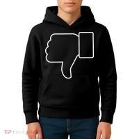 Thumbs Down Funny Jokes Sarcastic Kids Hoodie thumb 4