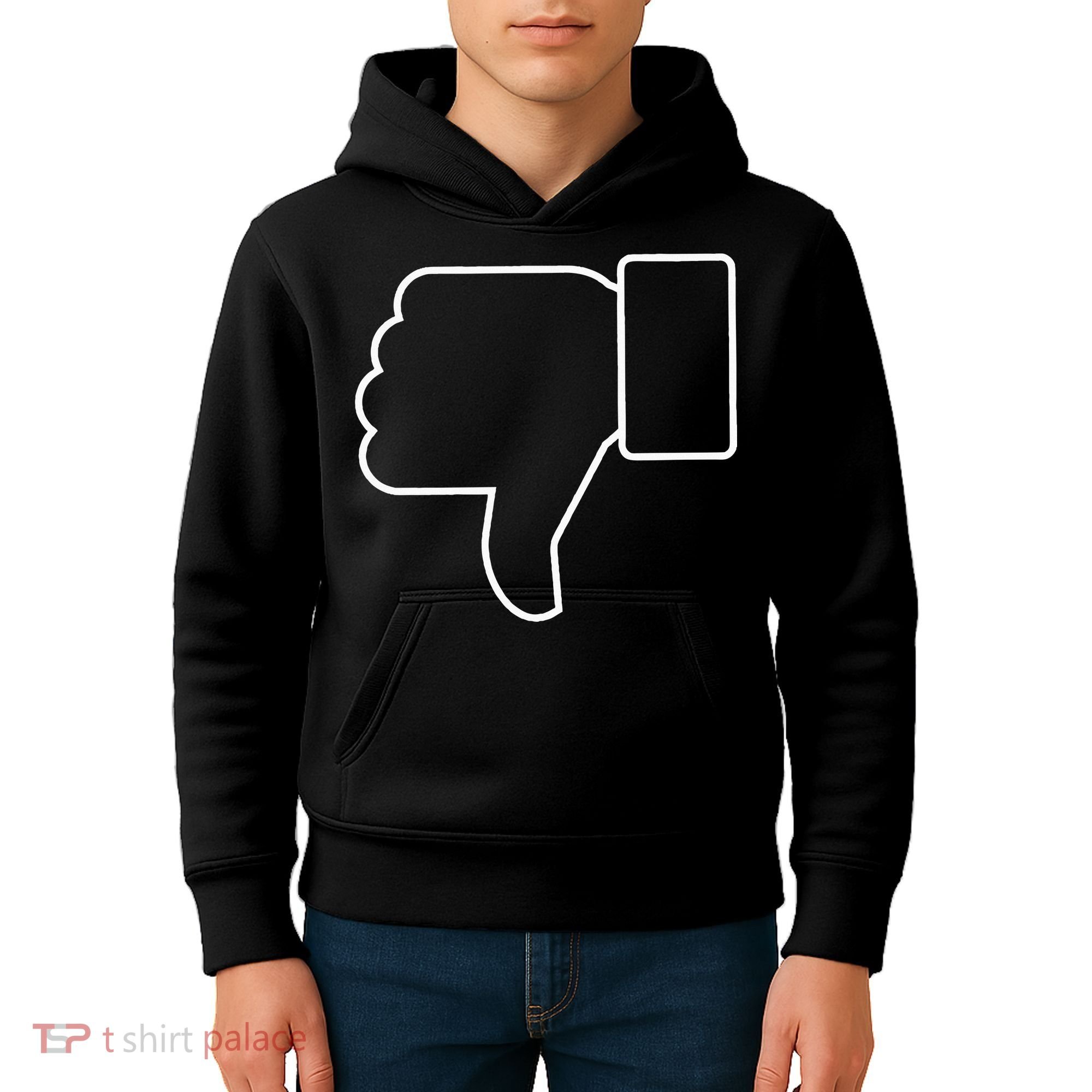 Thumbs Down Funny Jokes Sarcastic Kids Hoodie
