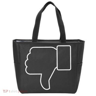 Thumbs Down Funny Jokes Sarcastic Tote Bag