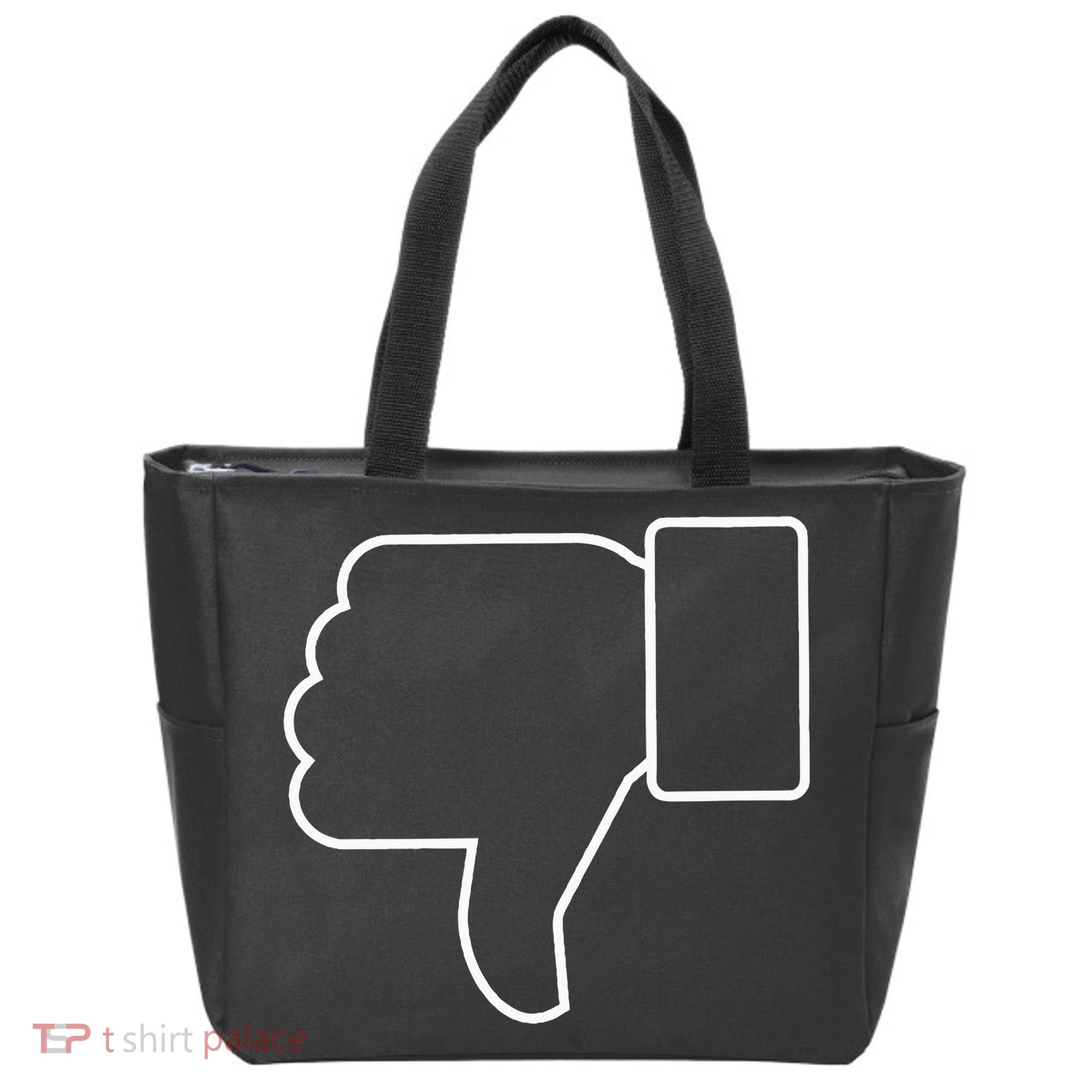 Thumbs Down Funny Jokes Sarcastic Tote Bag