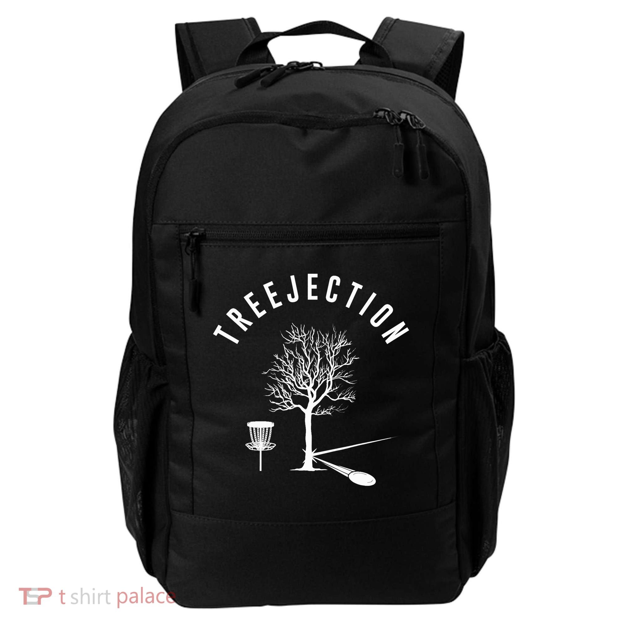Treejection Disc Golf Funny Sports Tree Disc Golf Player Backpack