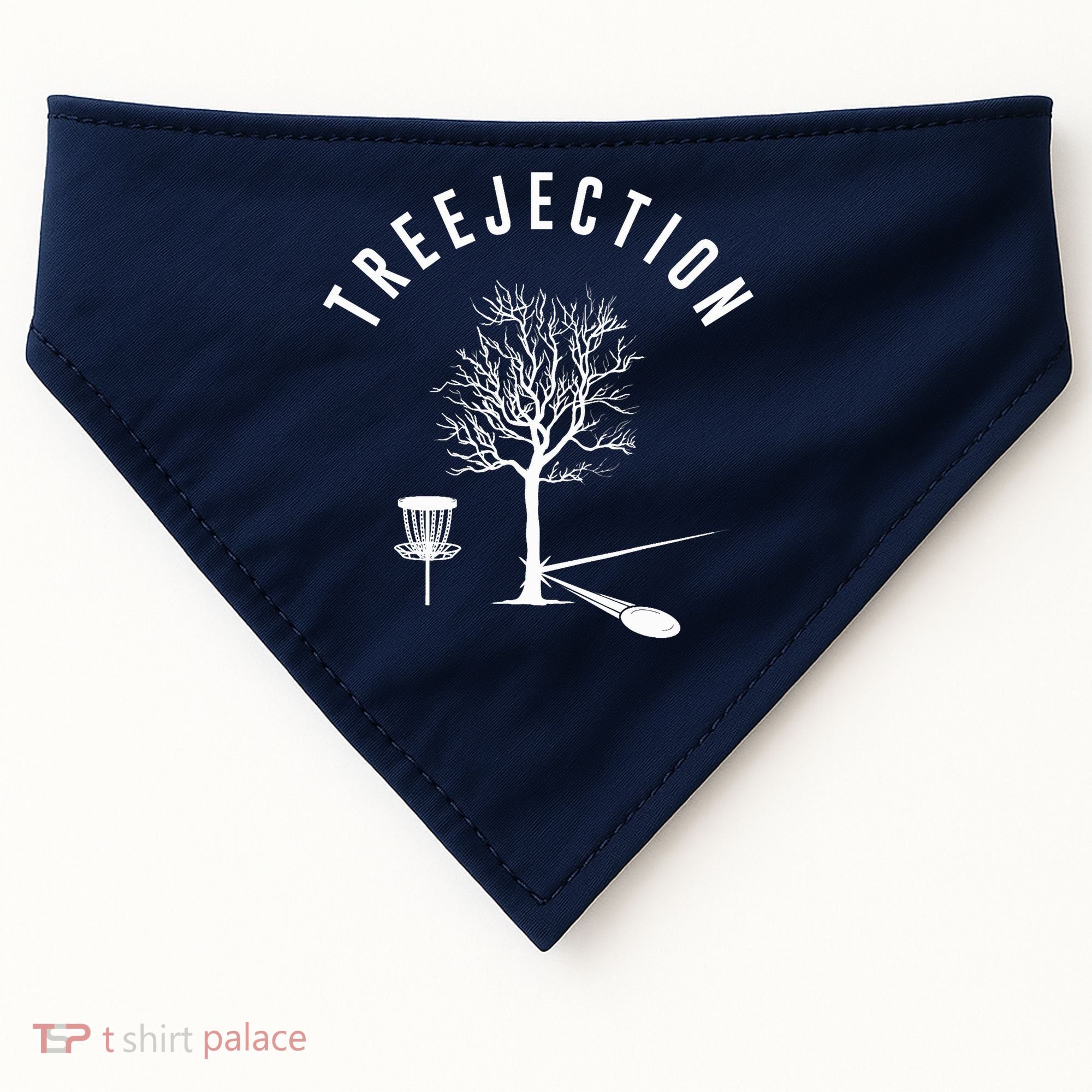 Treejection Disc Golf Funny Sports Tree Disc Golf Player USA-Made Doggie Bandana